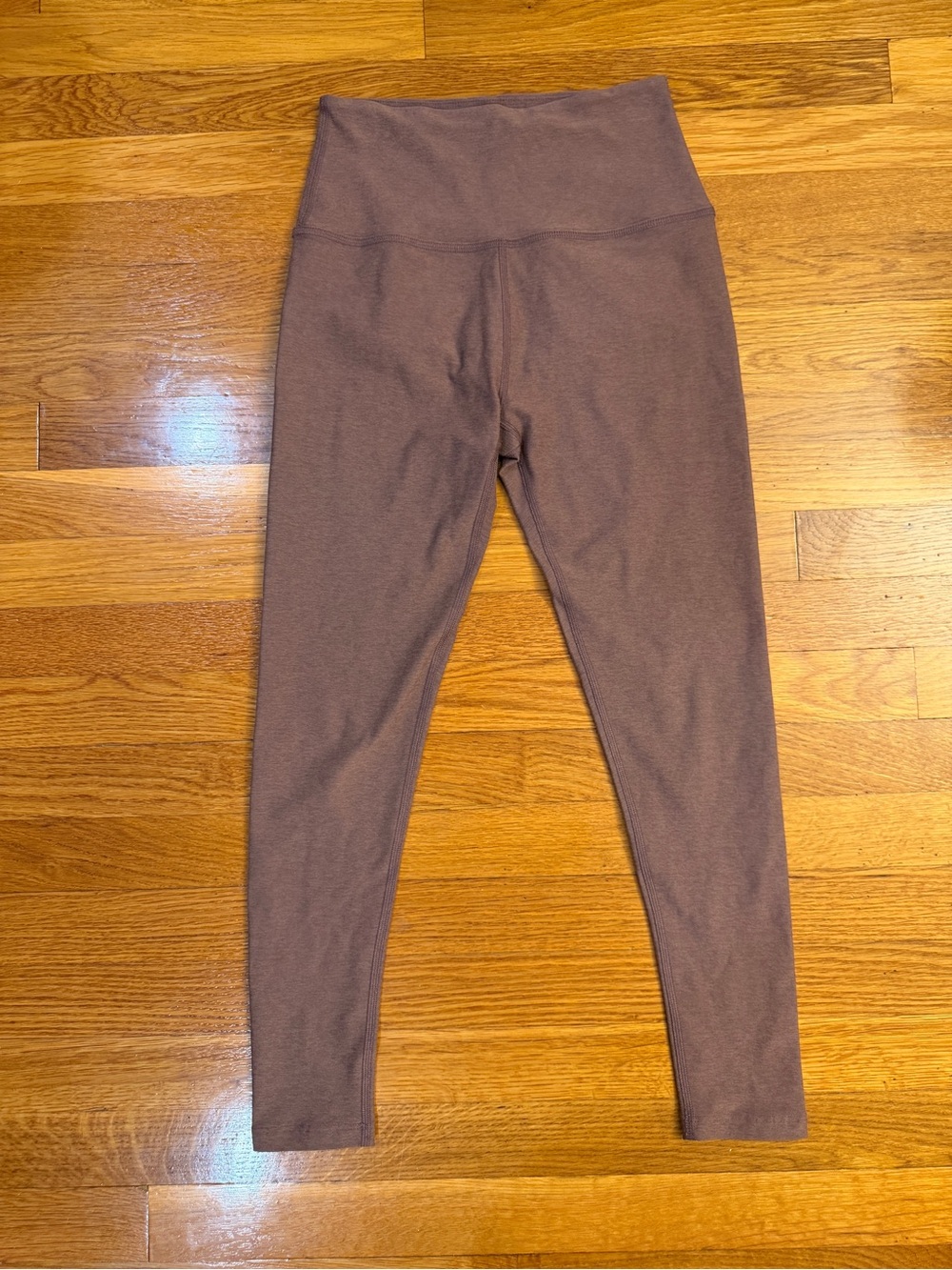 Beyond Yoga Spacedye Caught In The Midi High Waisted Legging Rosey Taupe Medium